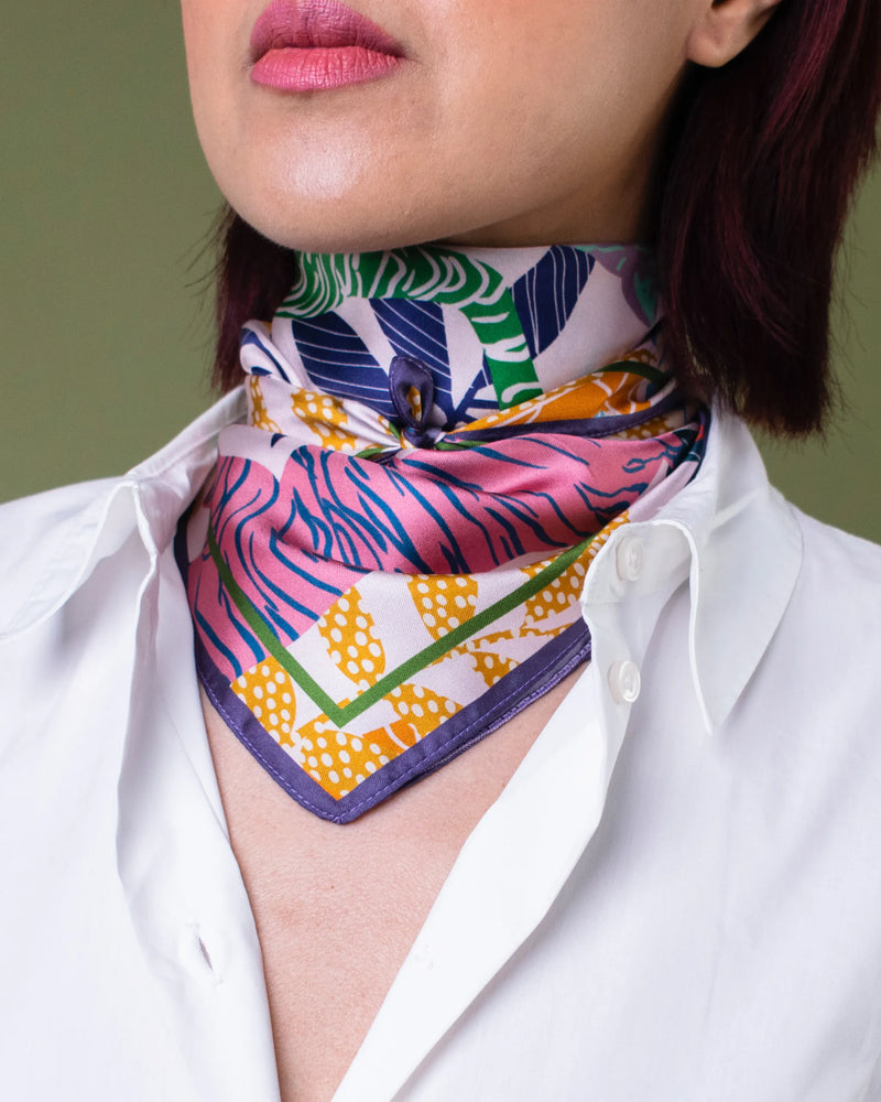 Dora Nola "Tigress" Silk Neckerchief