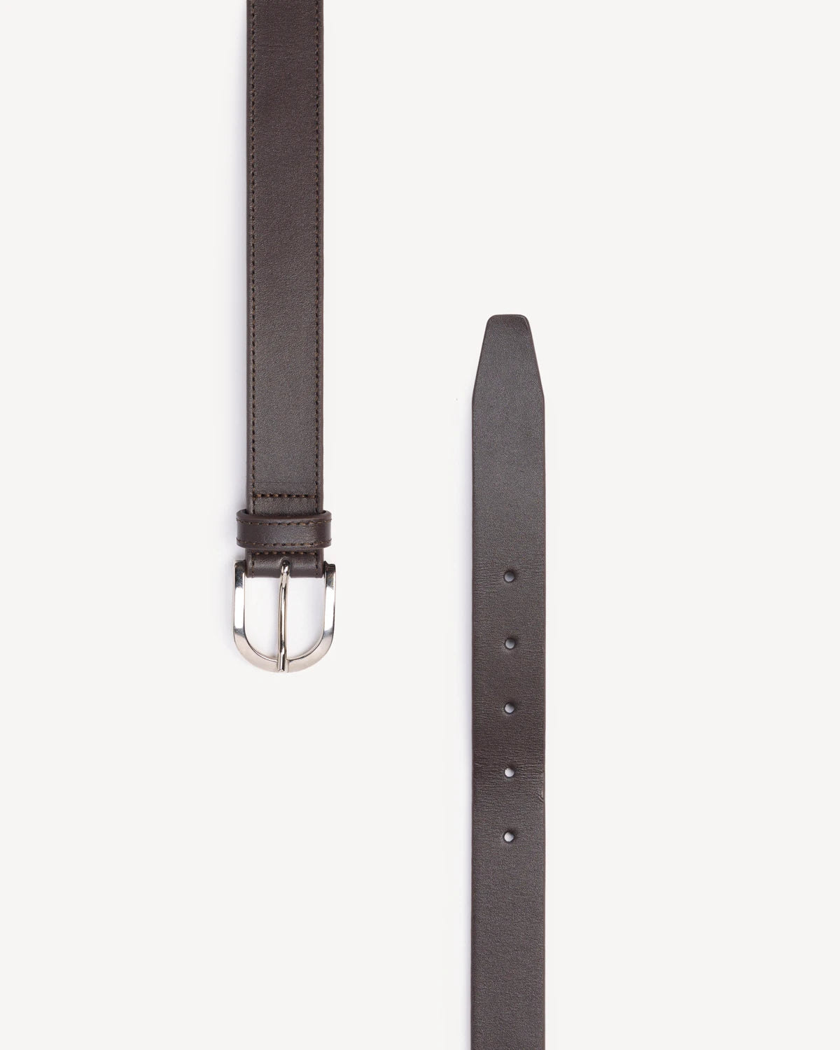 The Accent Belt Cocoa Plum and Silver
