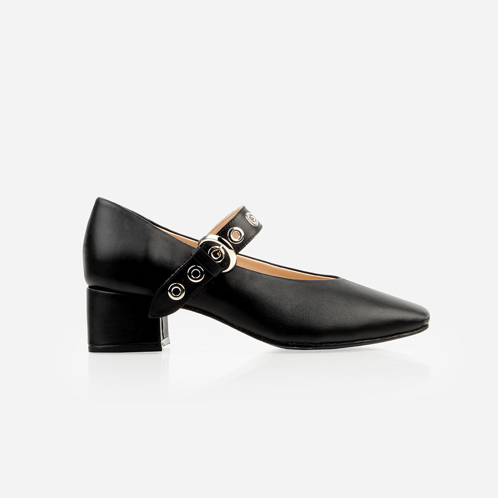 The BLVD Heeled Mary Jane Black