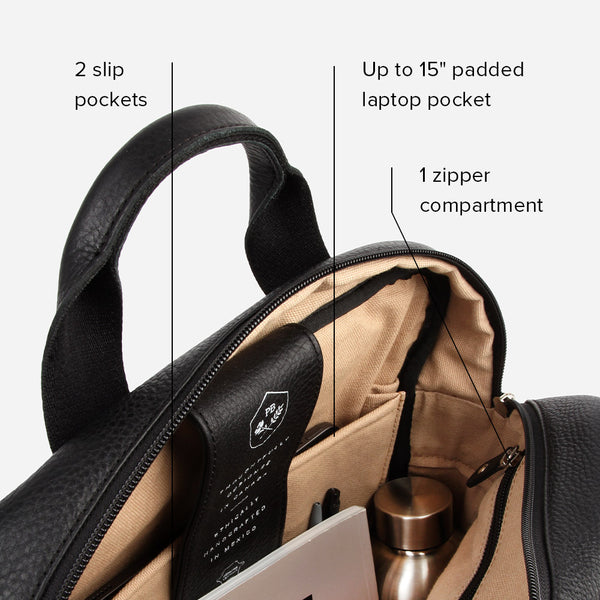 The Backpack Black Pebble diagram