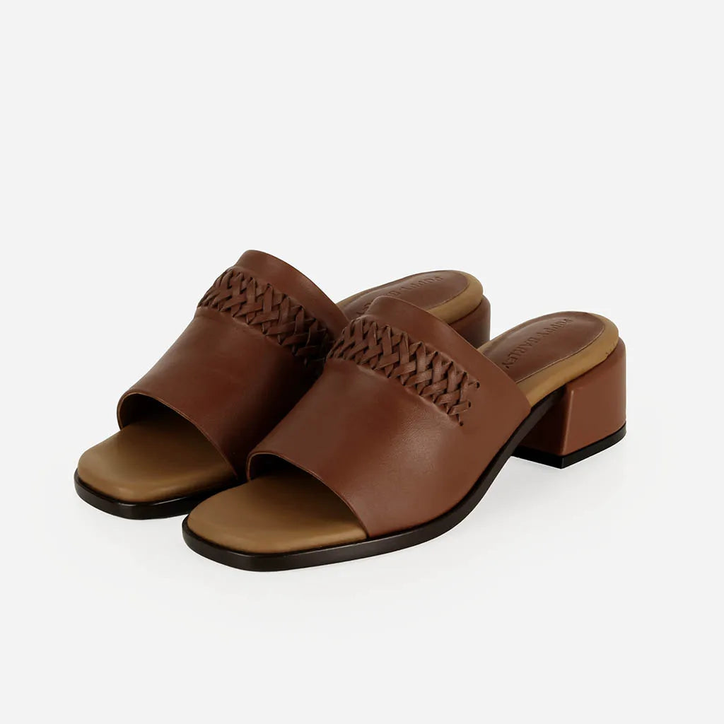 The Bohème Heeled Sandal Hazelnut