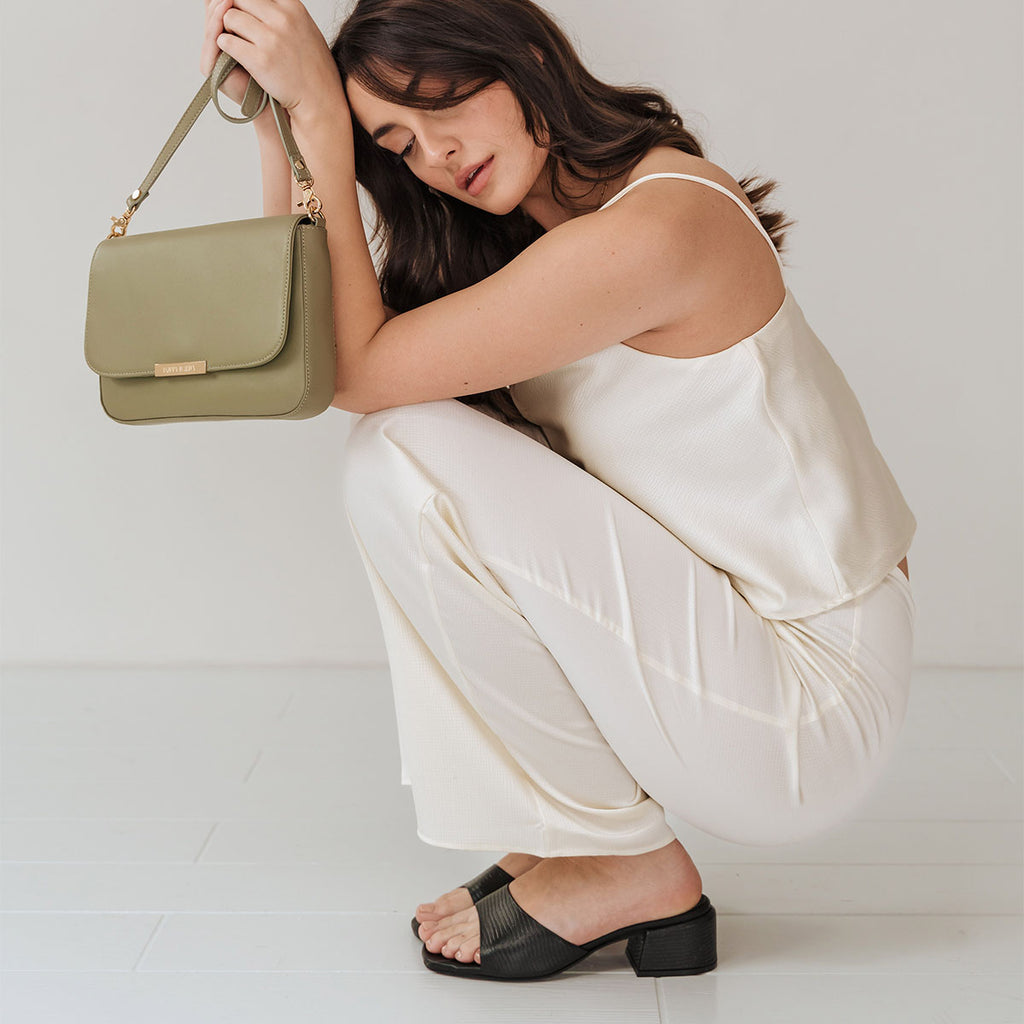 The Charlotte Heeled Sandal Black Lizard