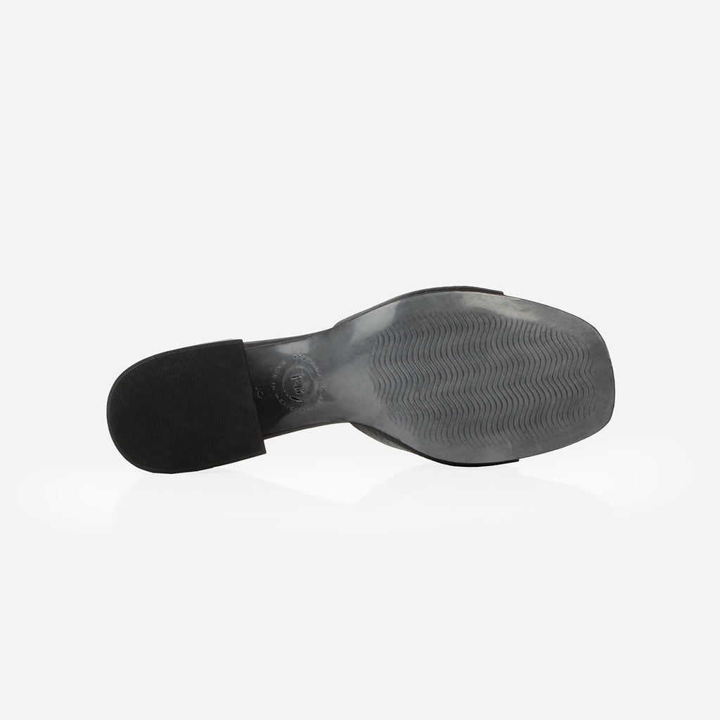 The Charlotte Heeled Sandal Black Lizard