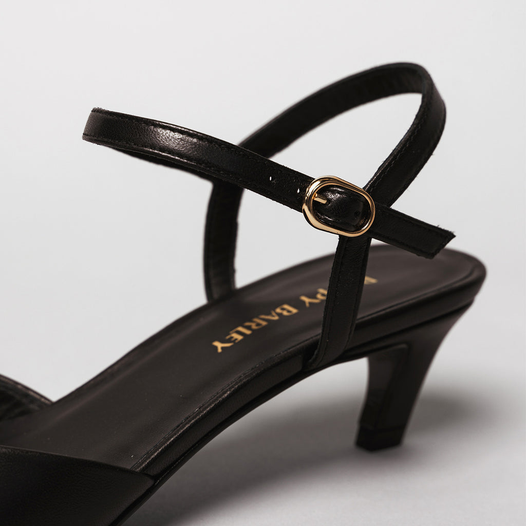 The Claire Kitten Heel Black