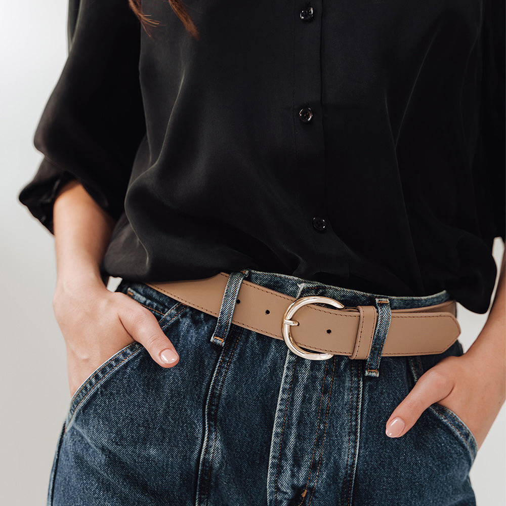 The Complement Belt Gold Biscotti