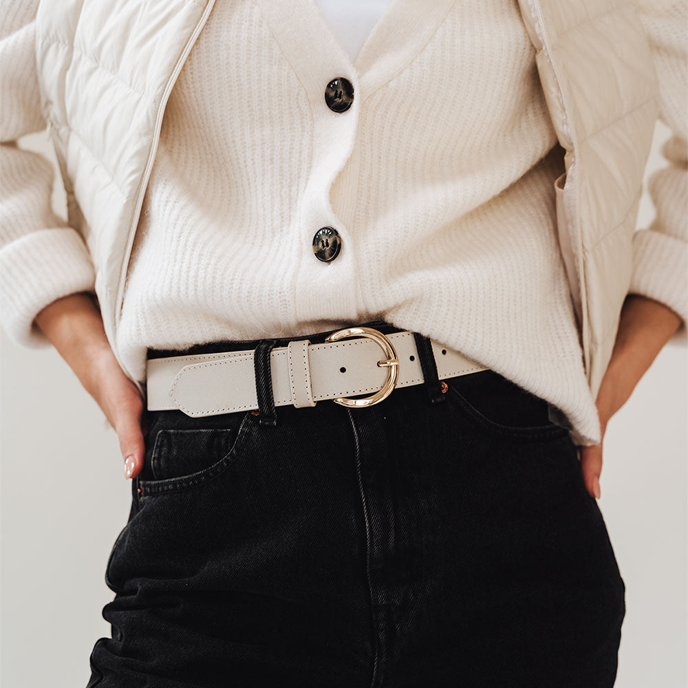 The Complement Belt Gold Oatmeal