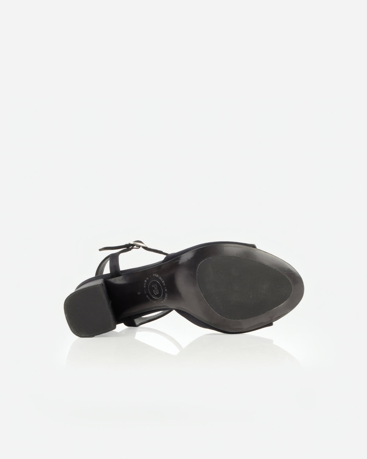 The Monica Heeled Sandal Black Satin