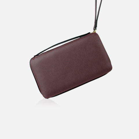 The My Whole Life Wallet Aubergine Micro Pebble