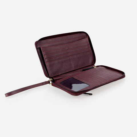 The My Whole Life Wallet Aubergine Micro Pebble