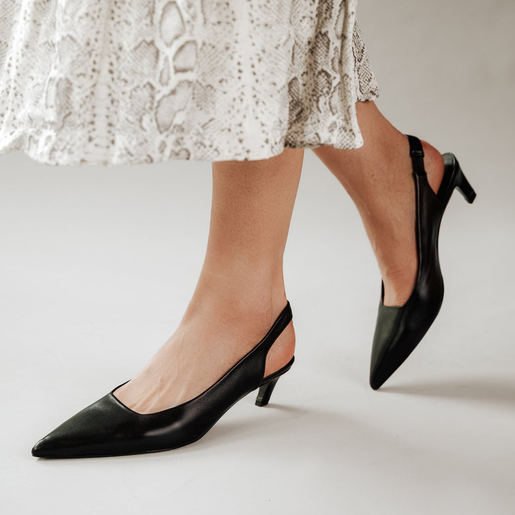 The Claire Slingback Black