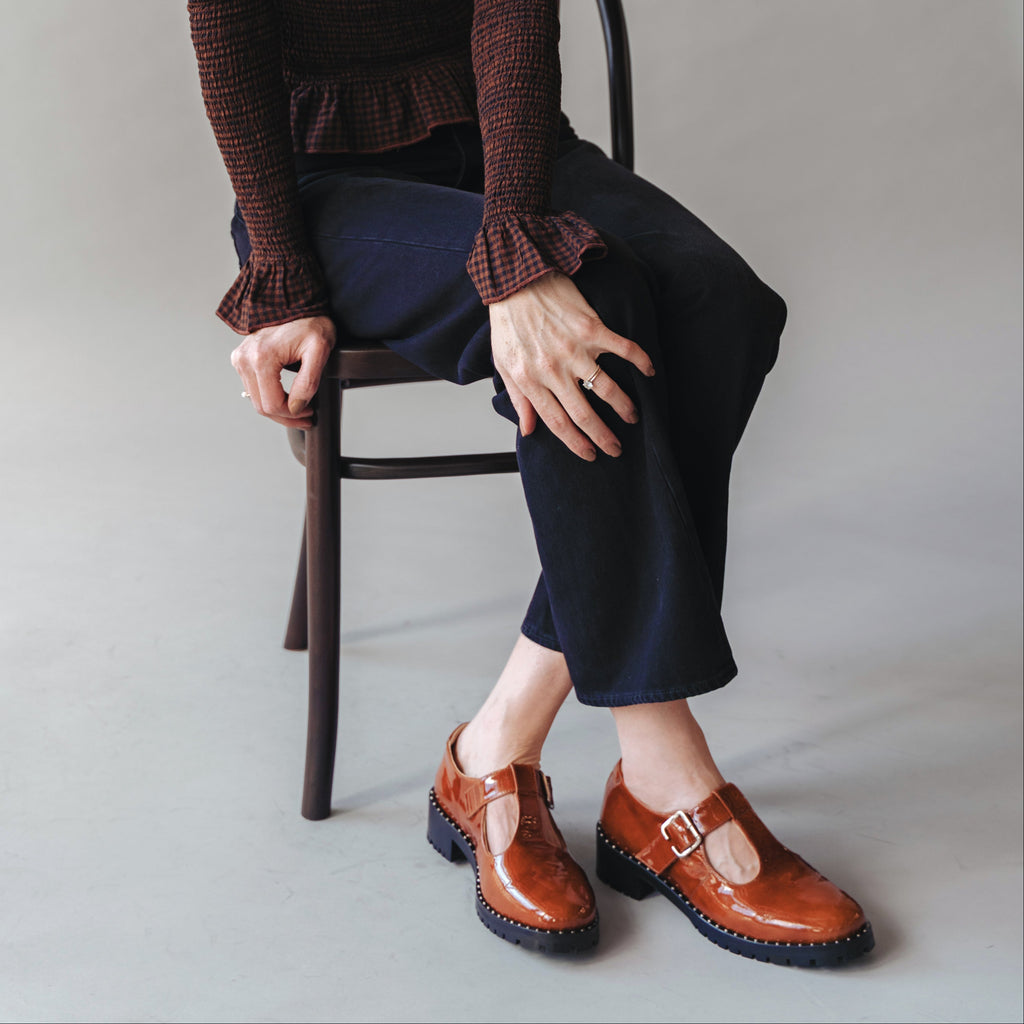 The Academy Mary Jane Riding Brown