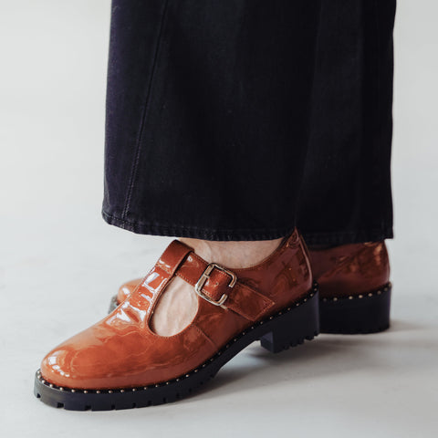 The Academy Mary Jane Riding Brown