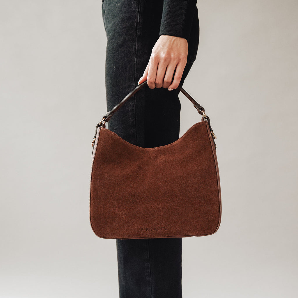 The Sixteenth Tote French Press Suede