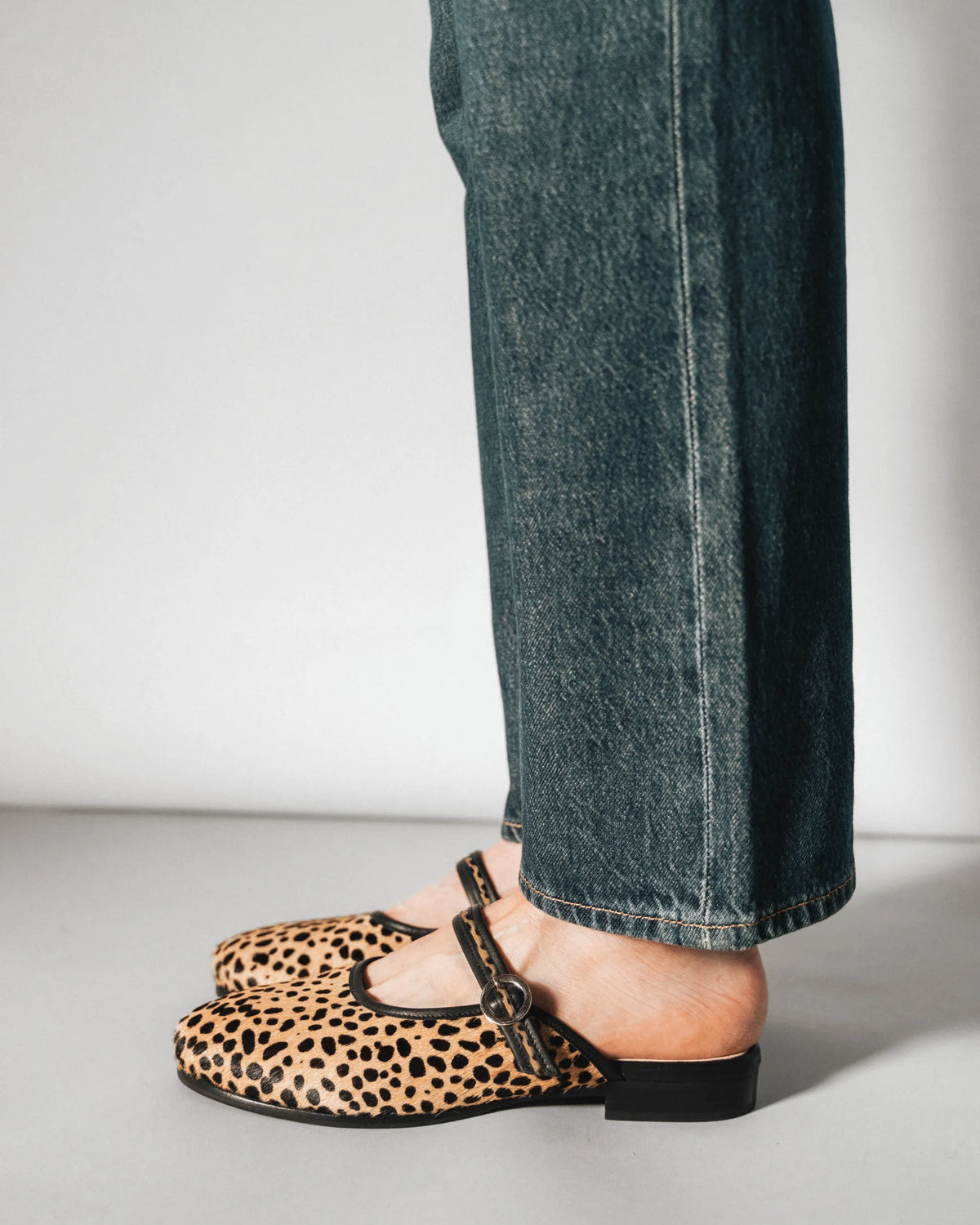 The Modern-Day Mule Cheetah Calf Hair