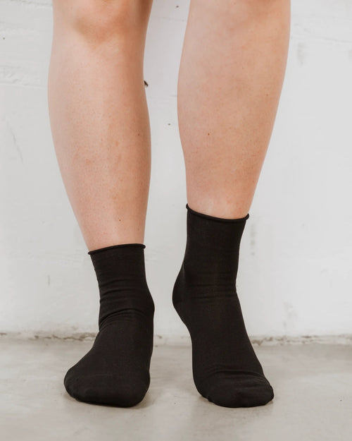 The Daily Mid Crew Sock Black