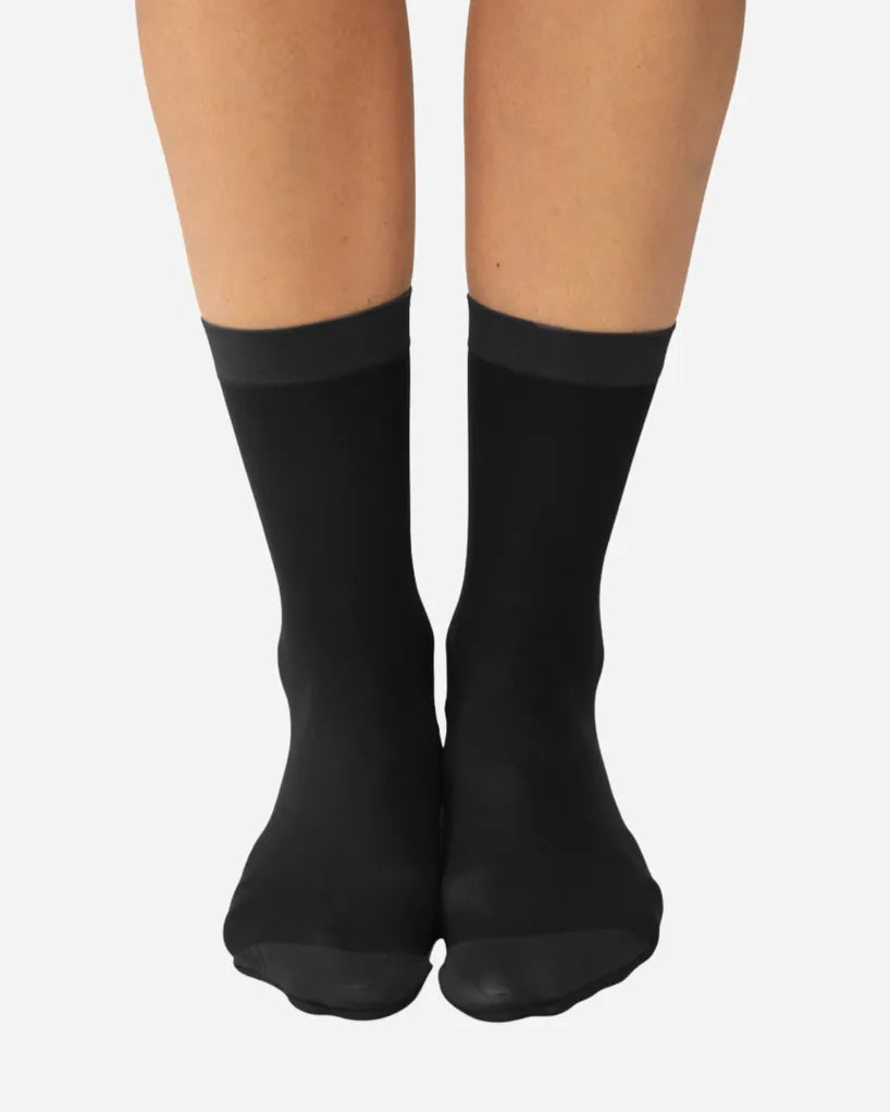 Rachel Sheer Sock Black Vine Sheer Black