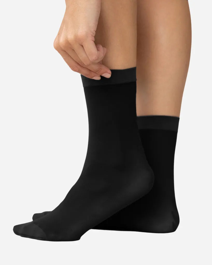 Rachel Sheer Sock Black Vine Sheer Black