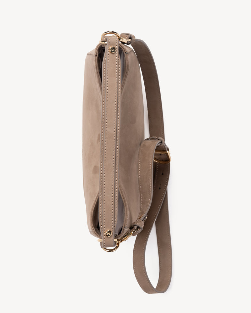 Top view of The Sixteenth Tote Clay in Neutral nubuck