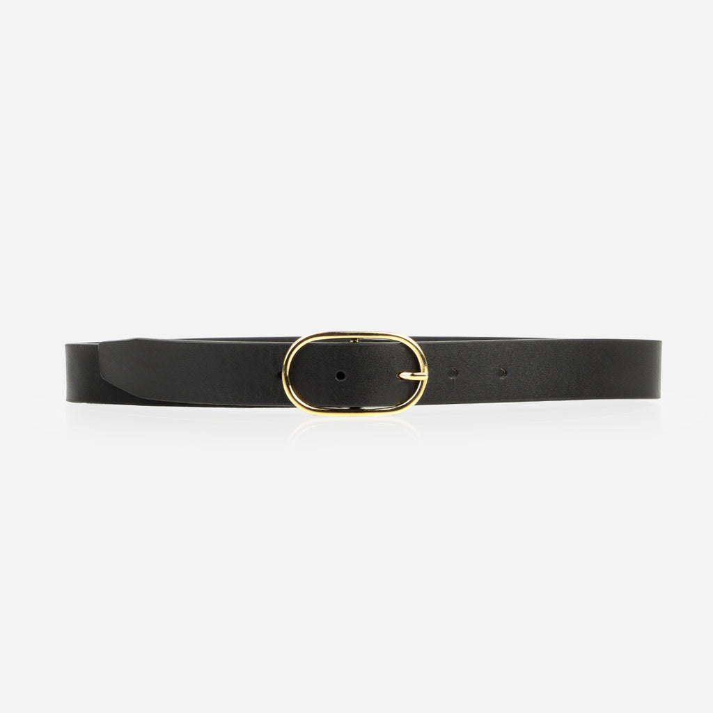 The Sleek Belt Gold Black