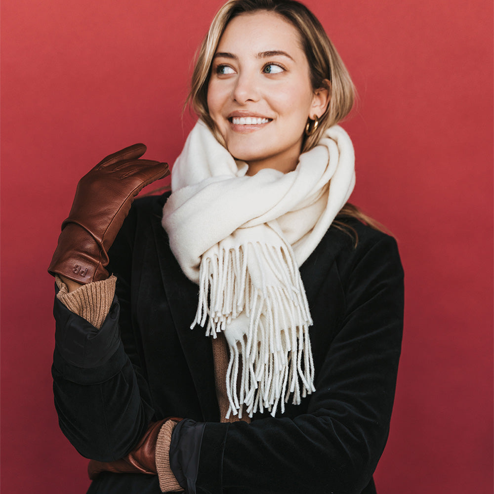 The Sleek Leather Glove Chestnut