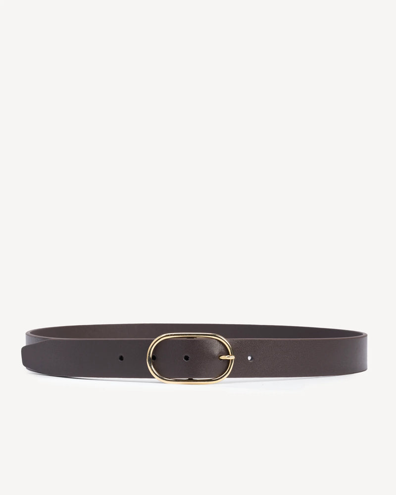 The Sleek Belt Cocoa Plum and Gold