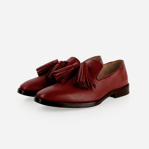 The Tassel Daily Loafer Resort Red