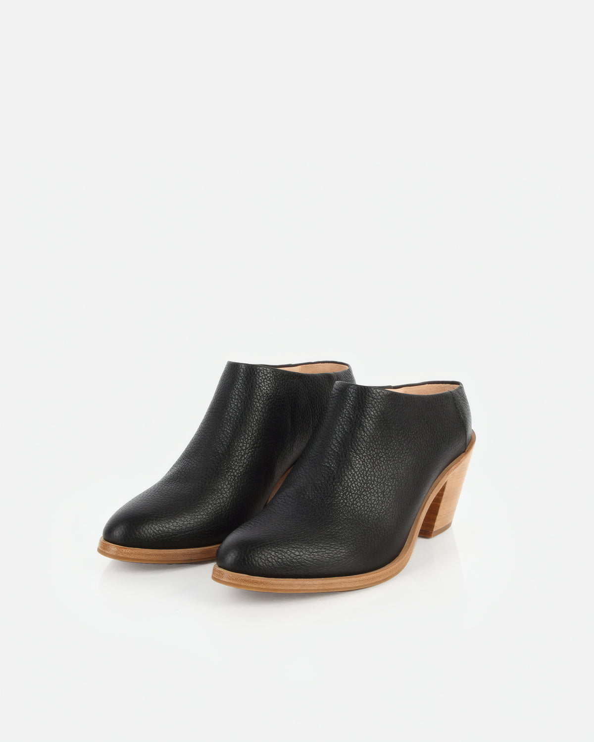 The Heeled Mule Black Pebble