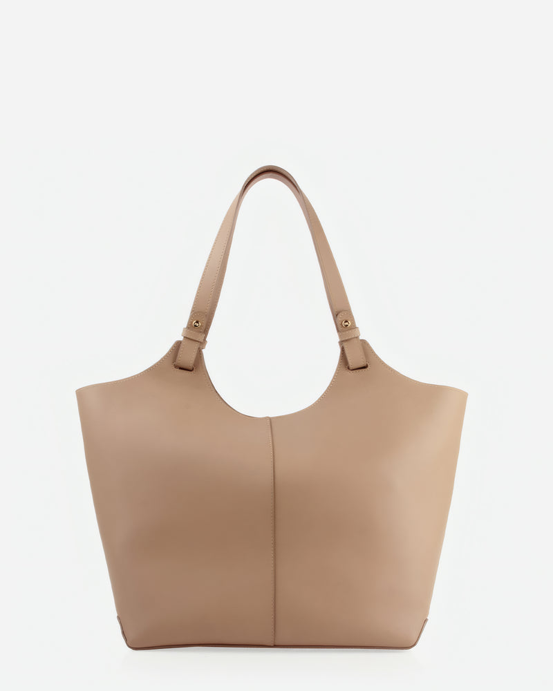 The Lisboa Tote + Laptop Sleeve Set Biscotti