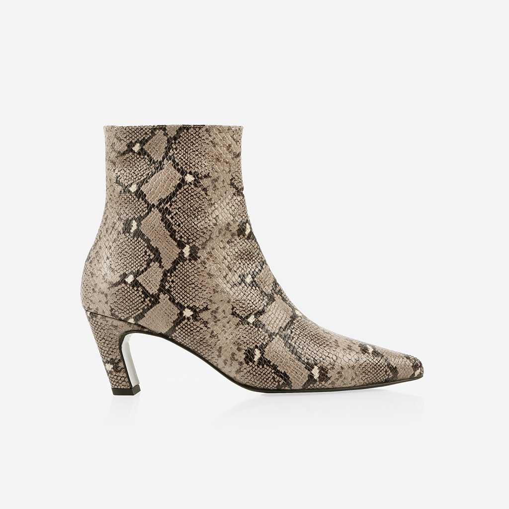 The Toujours Boot Taupe Snake