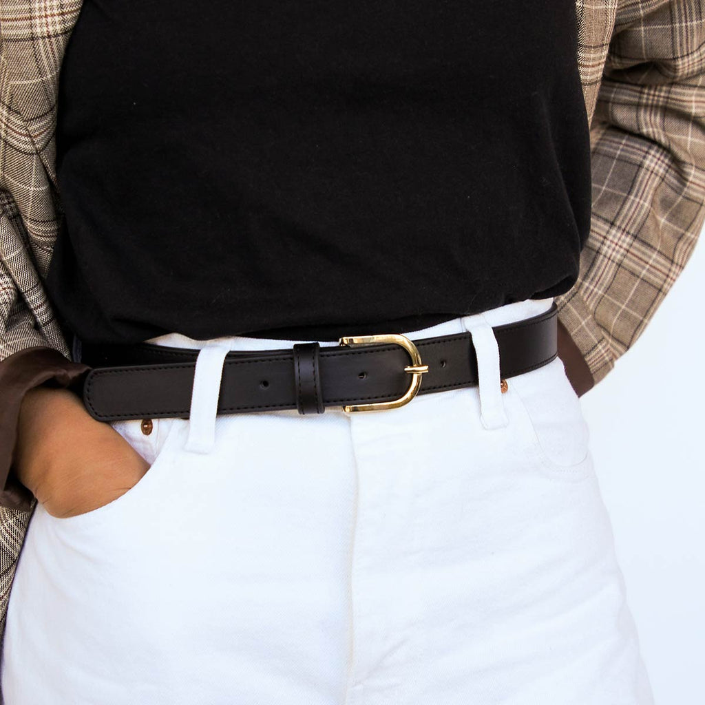 The Accent Belt Gold Black
