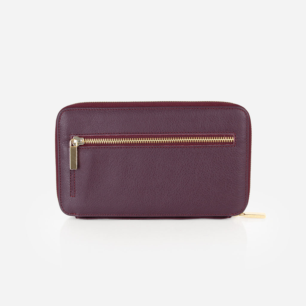 The My Whole Life Wallet Aubergine Pebble