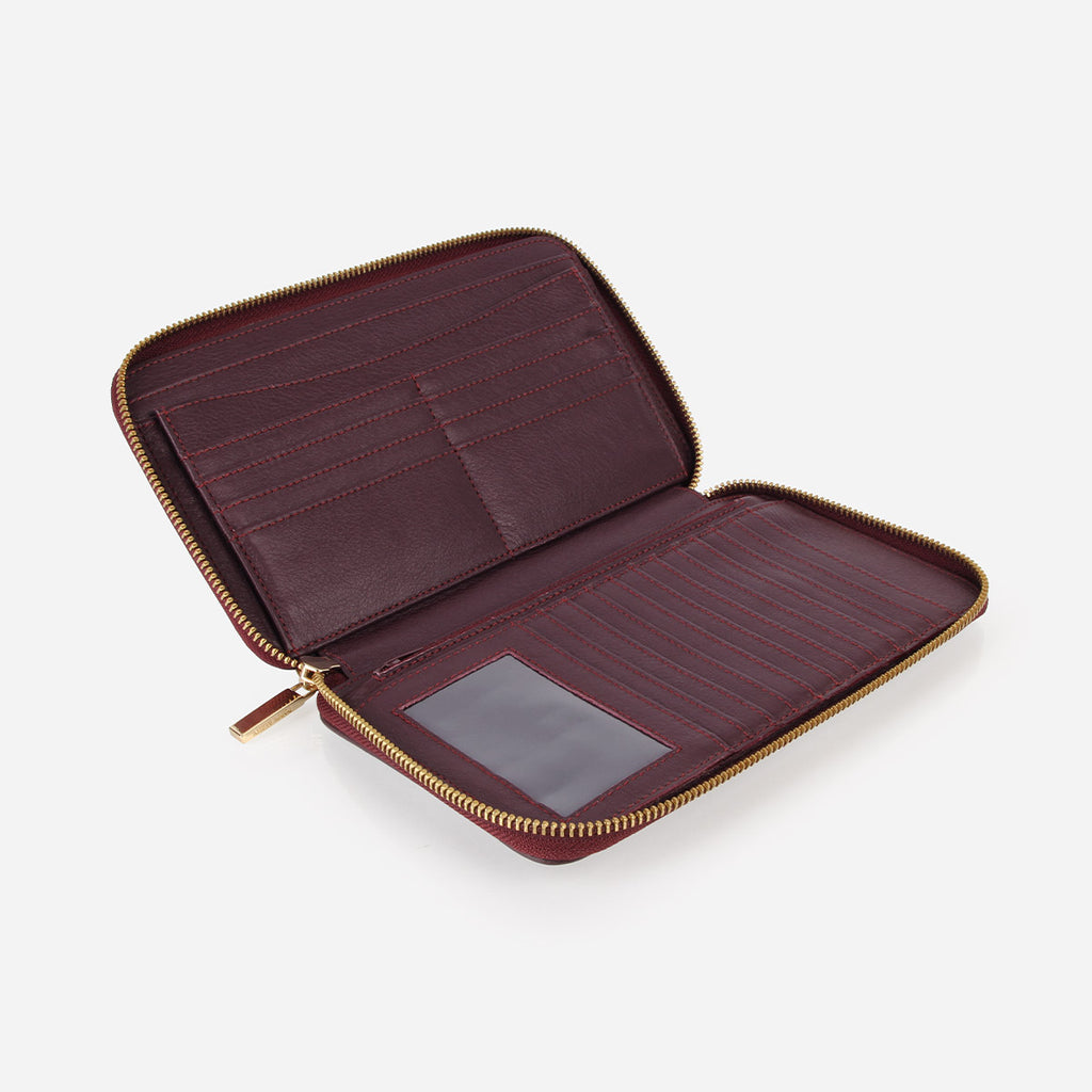 The My Whole Life Wallet Aubergine Pebble