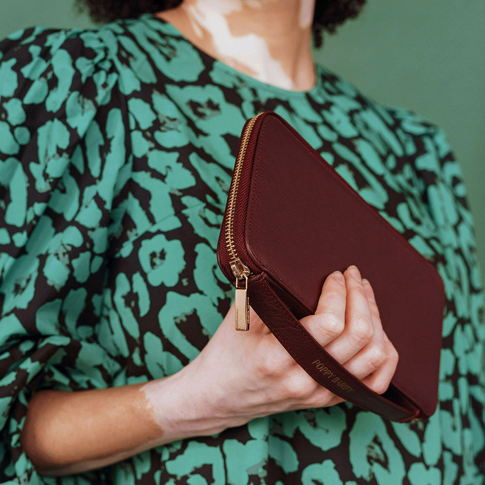 The My Whole Life Wallet Aubergine Pebble