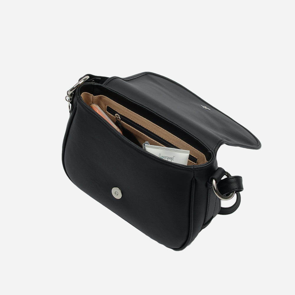 The PLNT Refined Saddle Bag Black