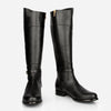 The Kensington Boot -  black leather tall boot - Poppy Barley