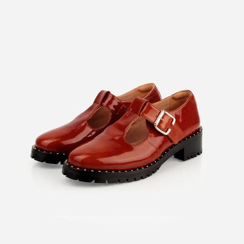 The Academy Mary Jane Riding Brown