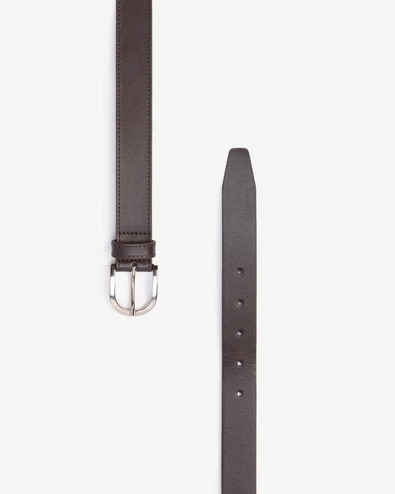 The Accent Belt Cocoa Plum and Silver