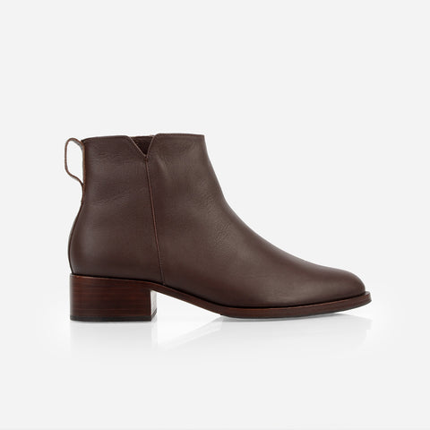 Ankle boots leather brown best sale