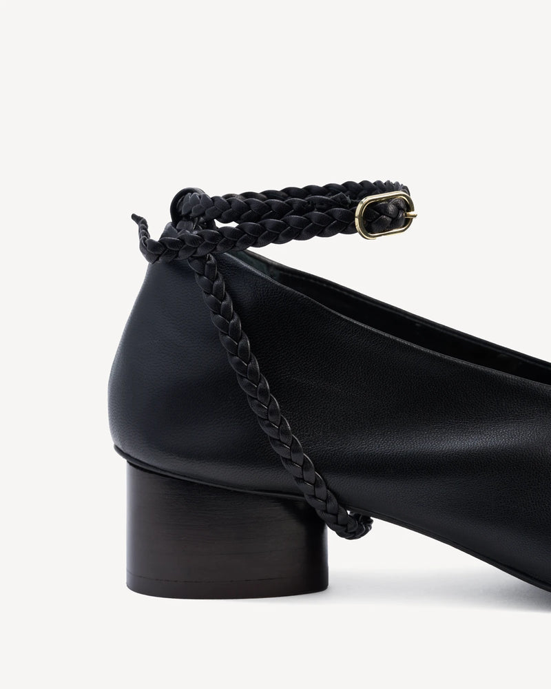 The Alma Anklet Pump Black