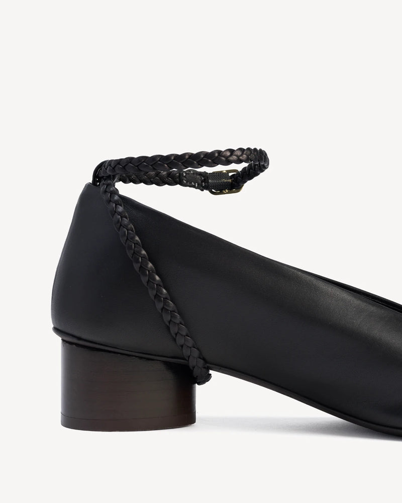 The Alma Anklet Pump Black
