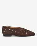 The Atelier Flat Cocoa Plum Studded