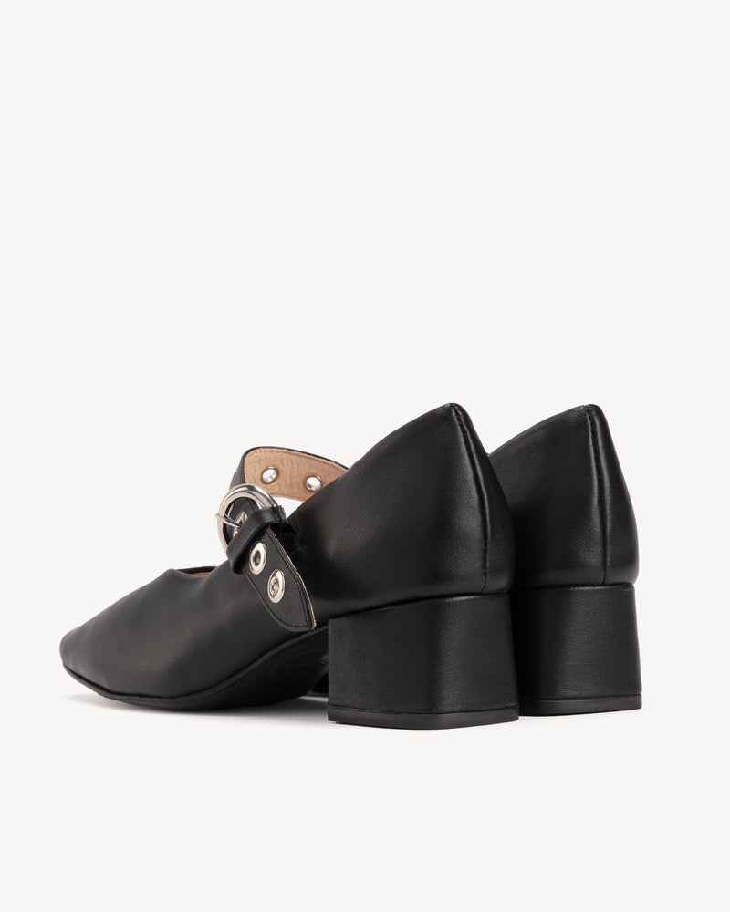The BLVD Heeled Mary Jane Black