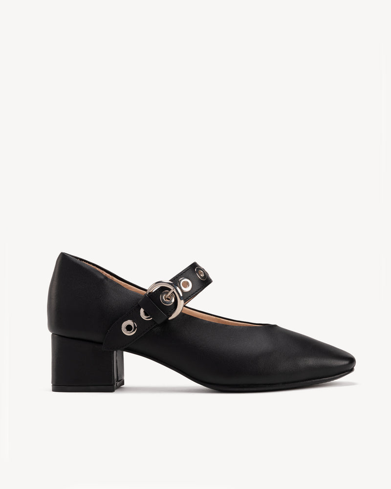 The BLVD Heeled Mary Jane Black