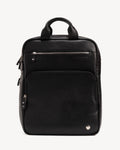 brockley black leather unisex backpack The Backpack Black Pebble