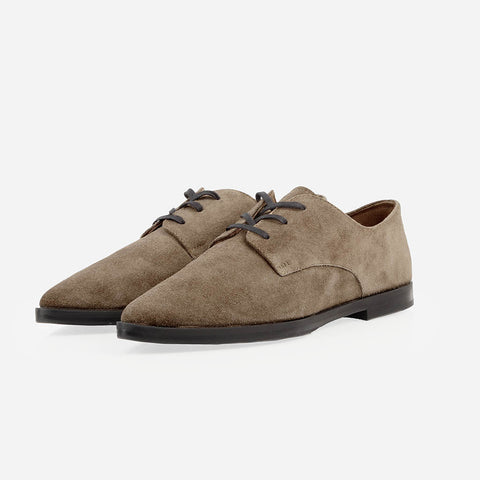 The Bella Derby Truffle Suede