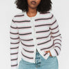 The Capsule Cardigan Ivory Multistripe