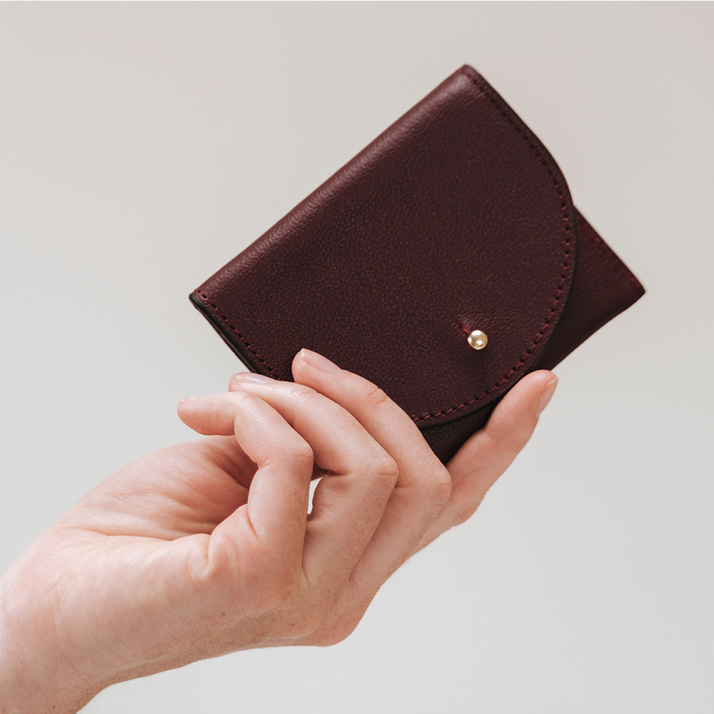 The Cardholder Aubergine Micro Pebble