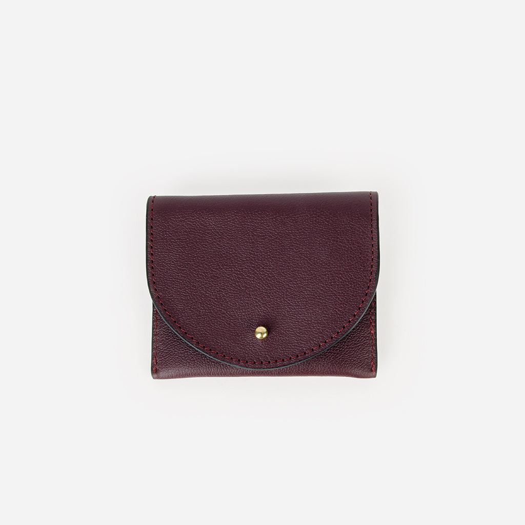 The Cardholder Aubergine Micro Pebble