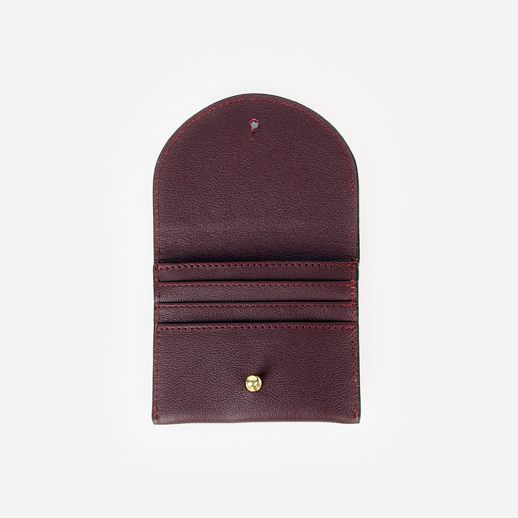 The Cardholder Aubergine Micro Pebble