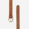 The Complement Belt Gold Lion Suede